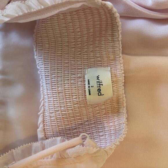 Wilfred by Aritzia Soft Pink Chiffon Midi Dress – Size 2 - Picture 6 of 6